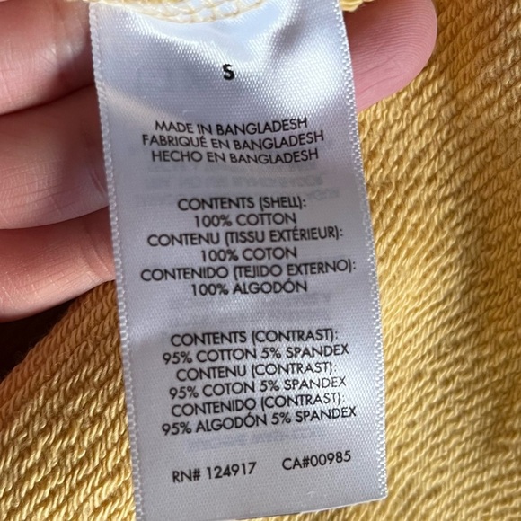 Weworewhat Daniele Bernstein Oversized Cotton Hoodie Sand Yellow Relaxed Fit - Picture 6 of 6